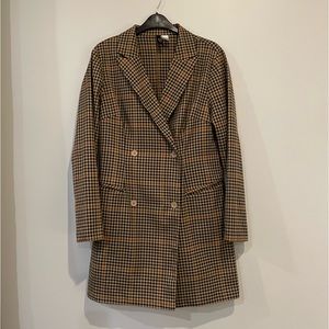 Blazer Mini Dress Double Breasted Long Sleeve Size Medium